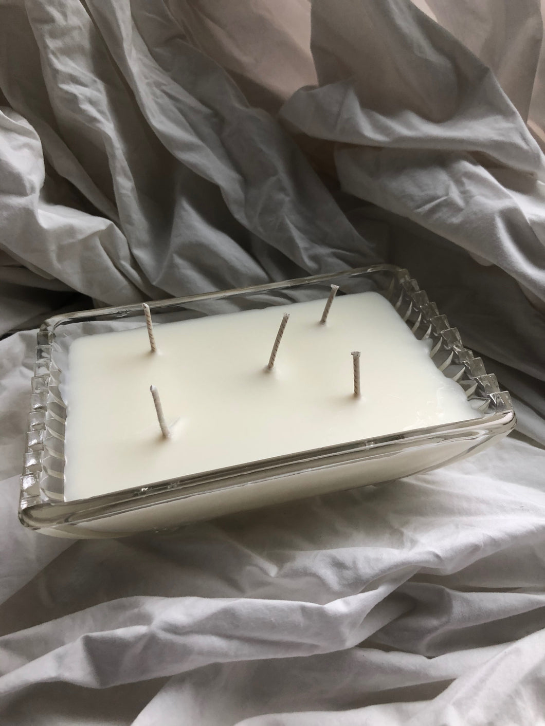 clear ribbed ashtray